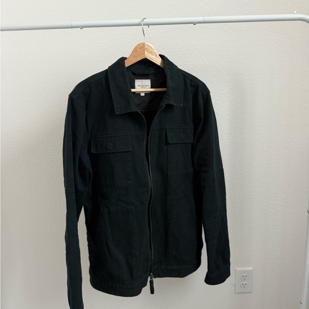BlankNYC Men's Black Lightweight Zip Jacket